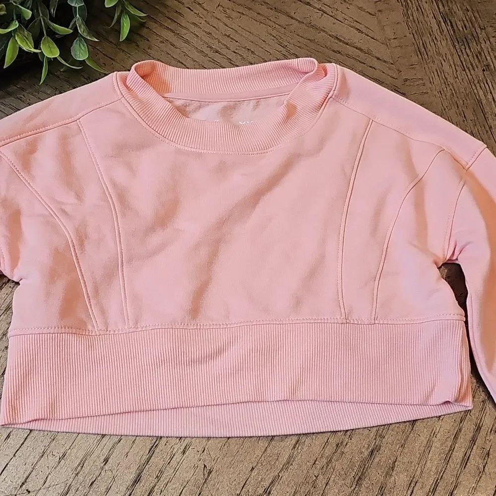 Xersion Coral Crop Sweater XXS 4-5
